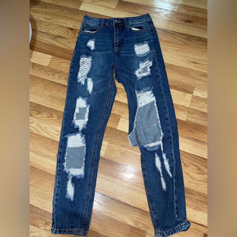 Fashion Nova Ripped Straight Jeans